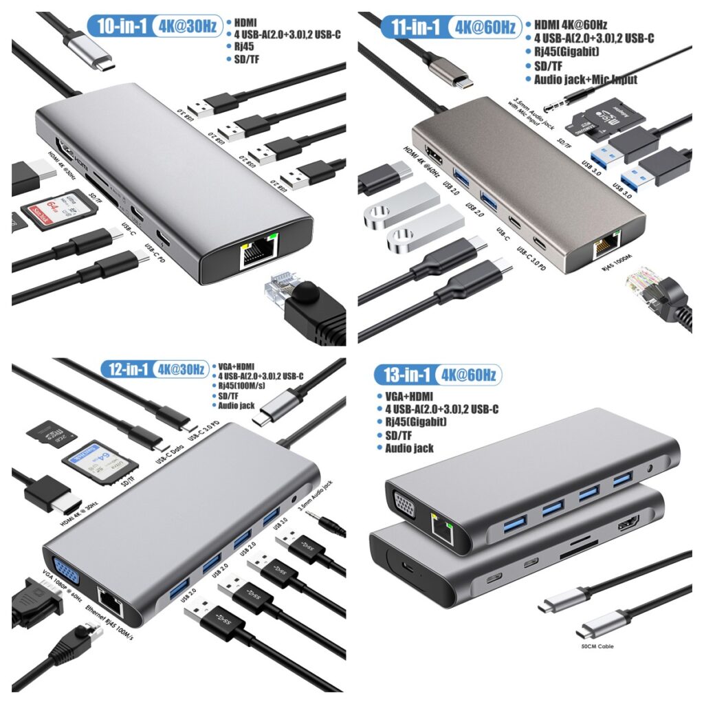 10 13ports docking station