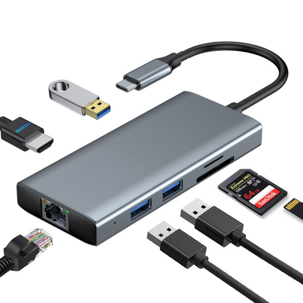 7 in 1 USB C to 1000M ethernet Rj45