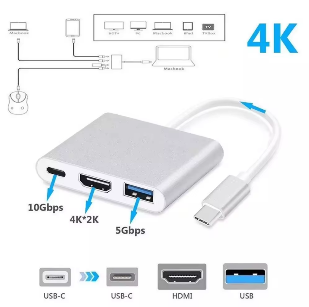 3 in 1 usb c hub silver 03